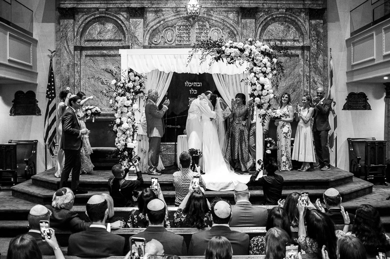Black and white Jewish ceremony