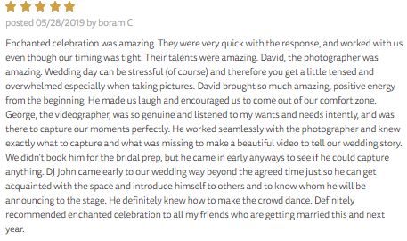 Erin and Ryan's Review on The Knot