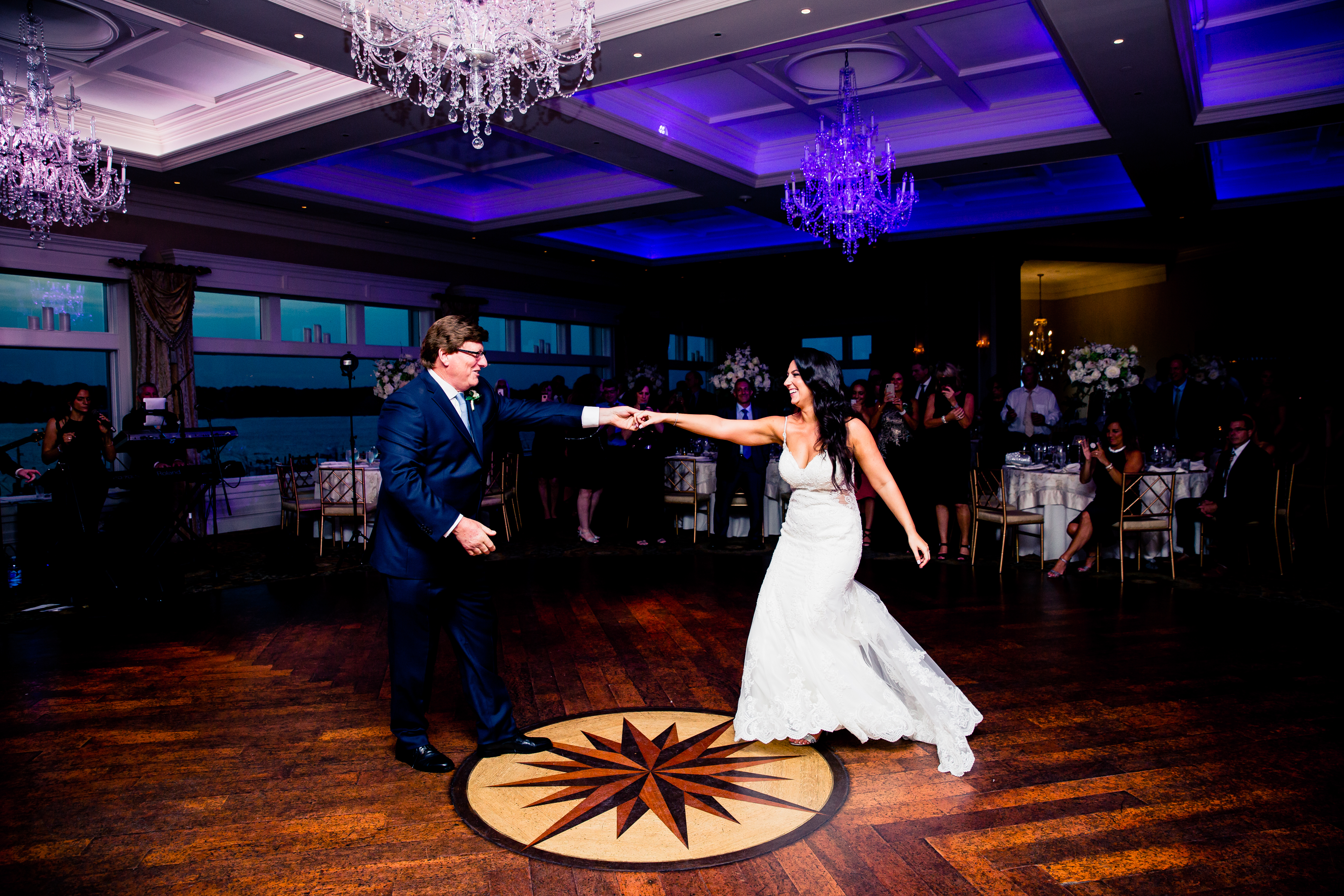 Newlyweds dancing
