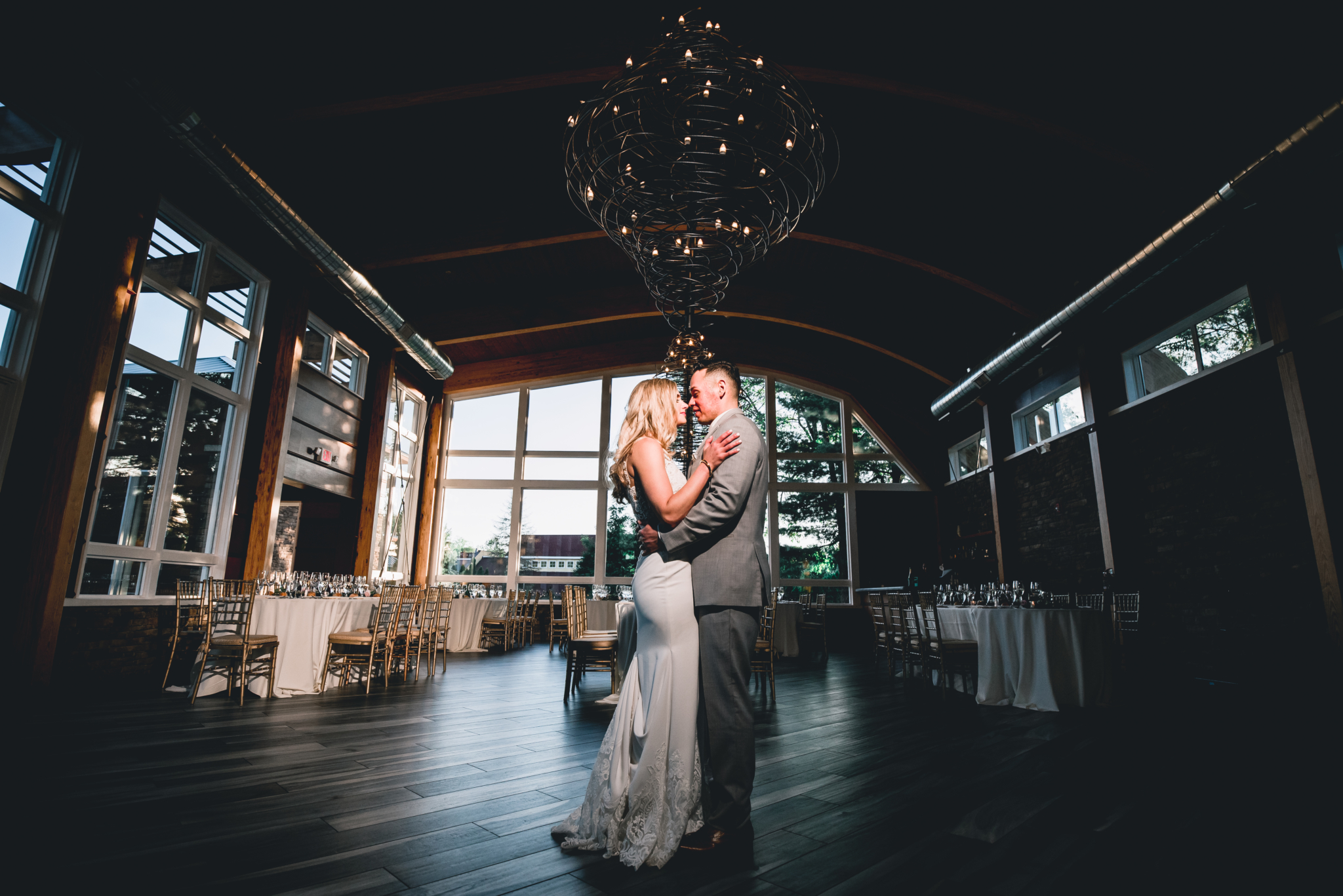 Newlyweds at Stone House at Stirling Ridge wedding photos