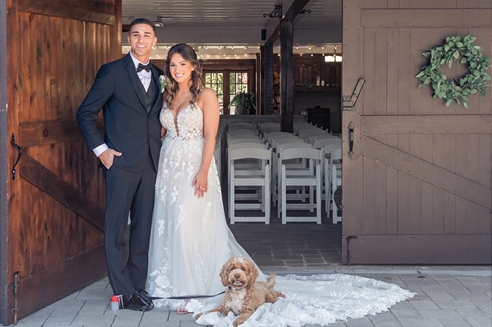 Newlyweds at The Hamilton Manor wedding photos