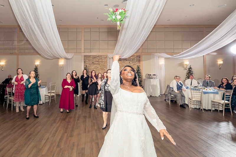 Bouquet toss at the Madison