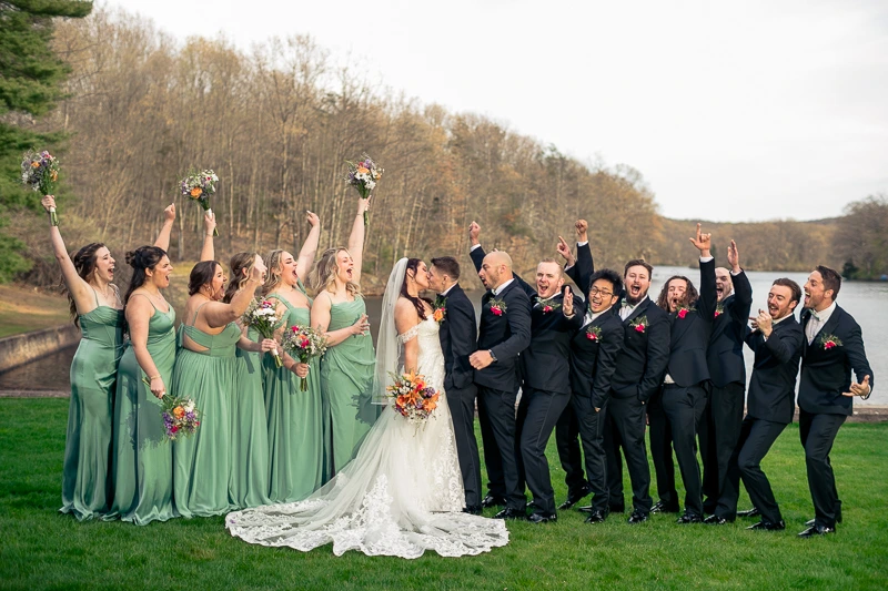 The Bridal Party Celebration at The Pavilion on Crystal Lake wedding photos