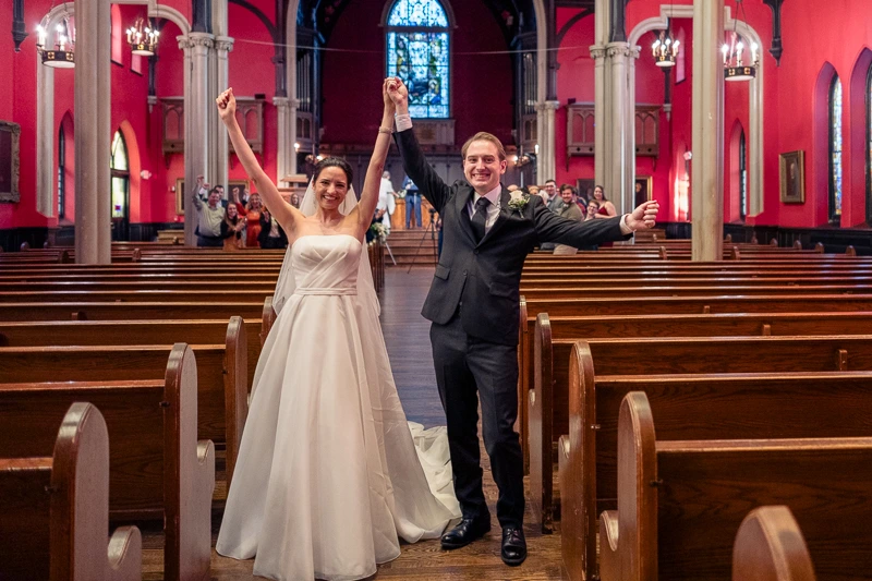 We did it moment! The Westwood wedding photos