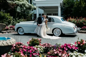 Classic Car, Timeless Love - The English Manor in Ocean wedding photos