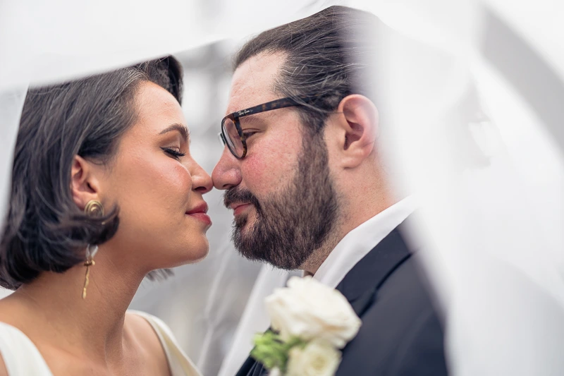 Newlyweds at Nassau Inn Princeton Wedding Photos