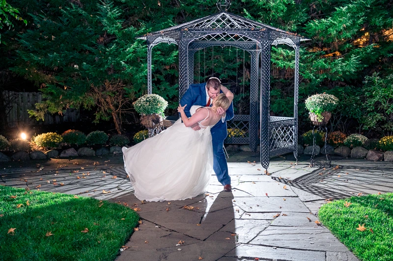 The Perfect Gazebo Moment at The English Manor in Ocean wedding photos