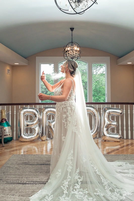 Bride at Rock Island Lake Club wedding photos