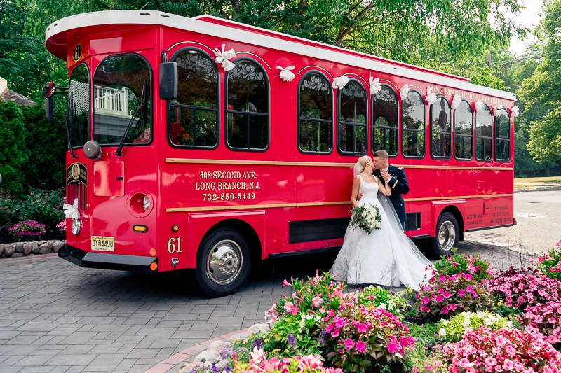 A Trolley Ride to Forever - The English Manor in Ocean wedding photos