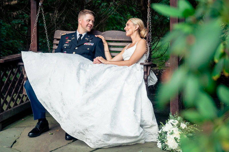 Swinging Into Forever - The English Manor in Ocean wedding photos