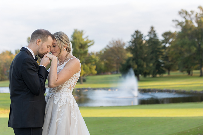 Lovely newlyweds at Northampton Valley Country Club Wedding Photos