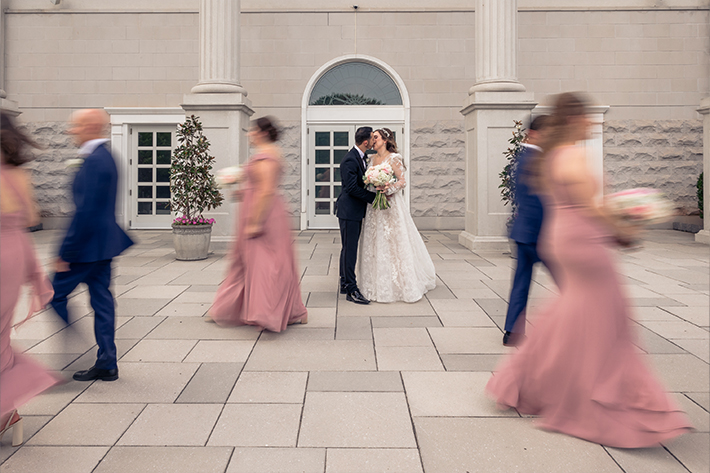 Newlyweds and their bridal party at The Palace at Somerset Park Wedding Photos and Videos