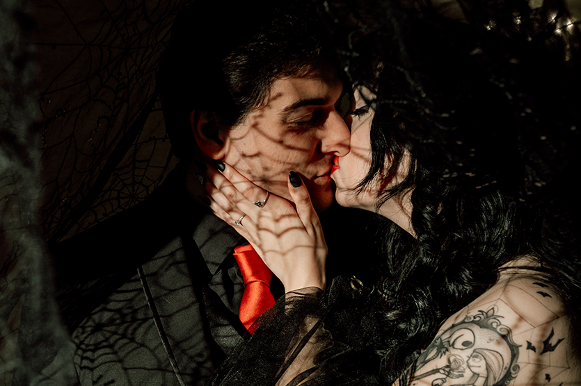 halloween wedding photo