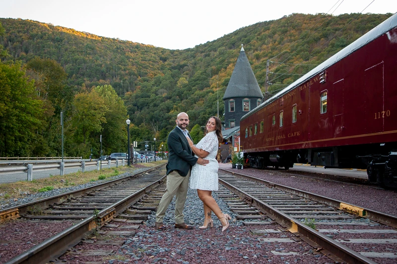 Olivia and Damon's Rustic and Romantic Engagement Session in Pennsylvania