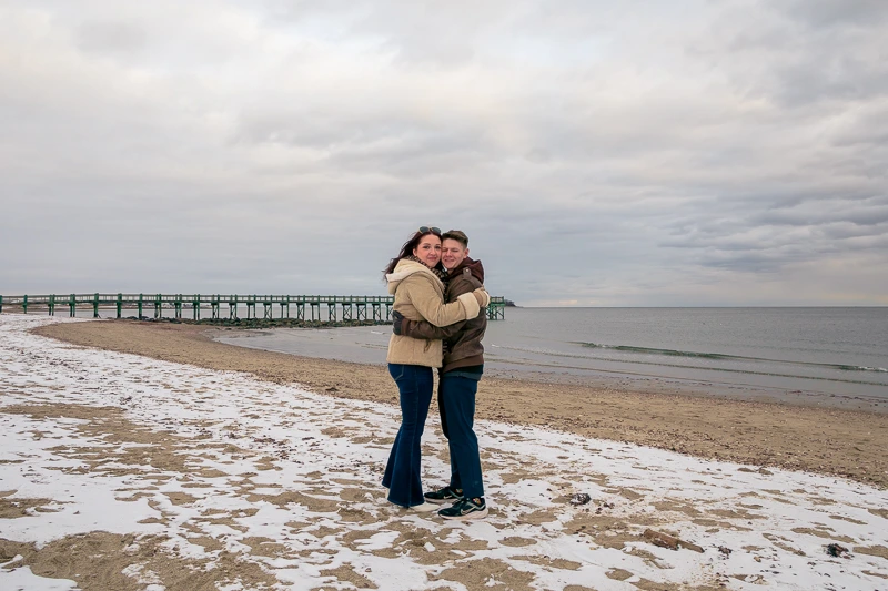 Chelsea and Kevin's Winter Jersey Shore Engagement Session